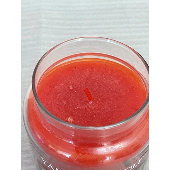 Yankee Candle Macintosh 22 oz Jar + Crackle Glass Winter Berries Shade 4″ - Picture 2 of 11
